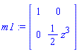 m1 := Matrix([[1, 0], [0, (1/2)*z^3]])