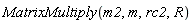 MatrixMultiply(m2, m, rc2, R)