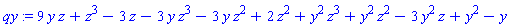 qy := 9*y*z+z^3-3*z-3*y*z^3-3*y*z^2+2*z^2+y^2*z^3+y^2*z^2-3*y^2*z+y^2-y