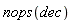 nops(dec)
