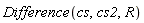 Difference(cs, cs2, R)