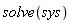 solve(sys)