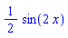 (1/2)*sin(2*x)