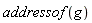 addressof(g)