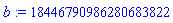 b := 18446790986280683822