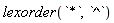 lexorder(`*`, `^`)