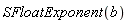 SFloatExponent(b)