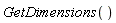 GetDimensions()