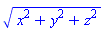(x^2+y^2+z^2)^(1/2)
