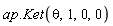 ap.Ket(theta, 1, 0, 0)