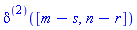 Dirac([m-s, n-r])