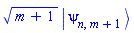 (m+1)^(1/2)*Physics:-Ket(psi, n, m+1)