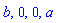 b, 0, 0, a