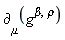 `&PartialD;`[mu](g^(beta,rho))