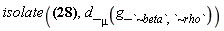 isolate(Physics:-d_[mu](Physics:-g_[alpha, nu], [X])*Physics:-g_[`~alpha`, `~rho`]*Physics:-g_[`~beta`, `~nu`]+Physics:-d_[mu](Physics:-g_[`~beta`, `~rho`], [X]) = 0, d_[mu](g_[`~beta`, `~rho`]))