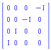 array( 1 .. 4, 1 .. 4, [( 2, 1 ) = (0), ( 4, 1 ) = (I), ( 4, 3 ) = (0), ( 2, 4 ) = (0), ( 4, 4 ) = (0), ( 2, 3 ) = (-I), ( 1, 4 ) = (-I), ( 2, 2 ) = (0), ( 1, 1 ) = (0), ( 3, 2 ) = (I), ( 4, 2 ) = (0), ( 3, 1 ) = (0), ( 3, 4 ) = (0), ( 1, 2 ) = (0), ( 1, 3 ) = (0), ( 3, 3 ) = (0)  ] )