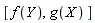 [f(Y), g(X)]