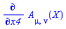 diff(A[mu, nu](X), x4)
