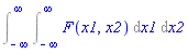 Int(Int(F(x1, x2), x1 = -infinity .. infinity), x2 = -infinity .. infinity)
