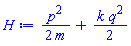 (1/2)*p^2/m+(1/2)*k*q^2