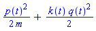 (1/2)*p(t)^2/m+(1/2)*k(t)*q(t)^2