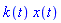k(t)*x(t)