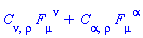 C[nu, rho]*F[mu, `~nu`]+C[alpha, rho]*F[mu, `~alpha`]