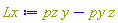 Physics:-`*`(pz, y)-Physics:-`*`(py, z)