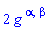 2*Physics:-g_[`~alpha`, `~beta`]