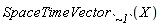SpaceTimeVector[`~1`](X)