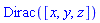 Dirac([x, y, z])