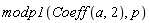 modp1(Coeff(a, 2), p)