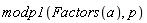 modp1(Factors(a), p)