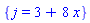 {j = 3+8*x}