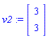 v2 := Vector[column]([[3], [3]])