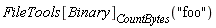 FileTools[Binary][CountBytes]("foo")