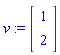 v := Vector[column]([[1], [2]])