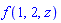 f(1, 2, z)