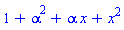 1+alpha^2+alpha*x+x^2