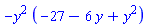 -y^2*(-27-6*y+y^2)