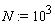 N := 10^3