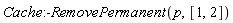Cache:-RemovePermanent(p, [1, 2])