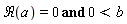 `and`(Re(a) = 0, 0 < b)