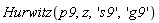 Hurwitz(p9, z, 's9', 'g9')