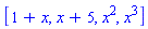 [1+x, x+5, x^2, x^3]