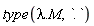 type(lambda.M, `.`)