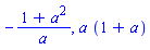 -(1+a^2)/a, a*(1+a)
