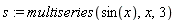 s := multiseries(sin(x), x, 3)