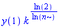 y(1)*k^(ln(2)/ln(n))