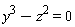 y^3-z^2 = 0
